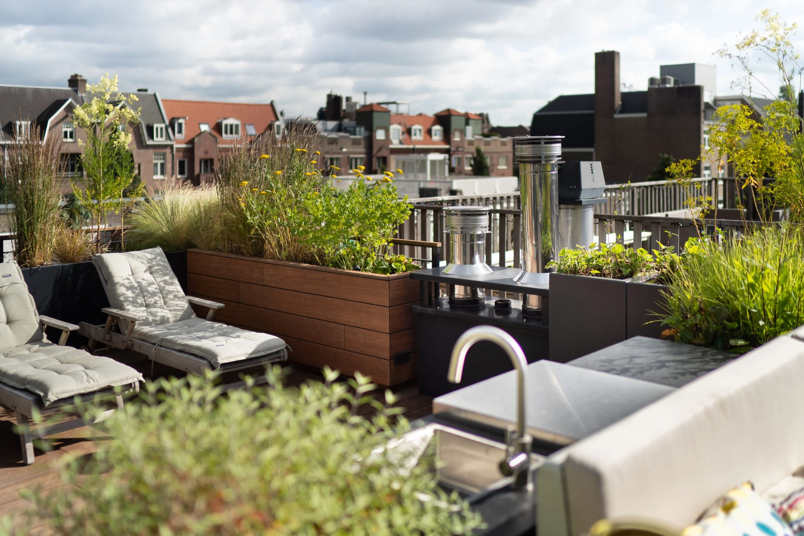 Dakterras bij bedrijf Dakterras bij bedrijf