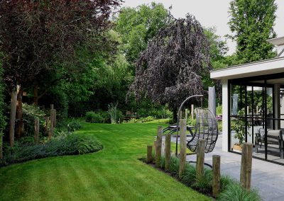 Strakke groene tuin