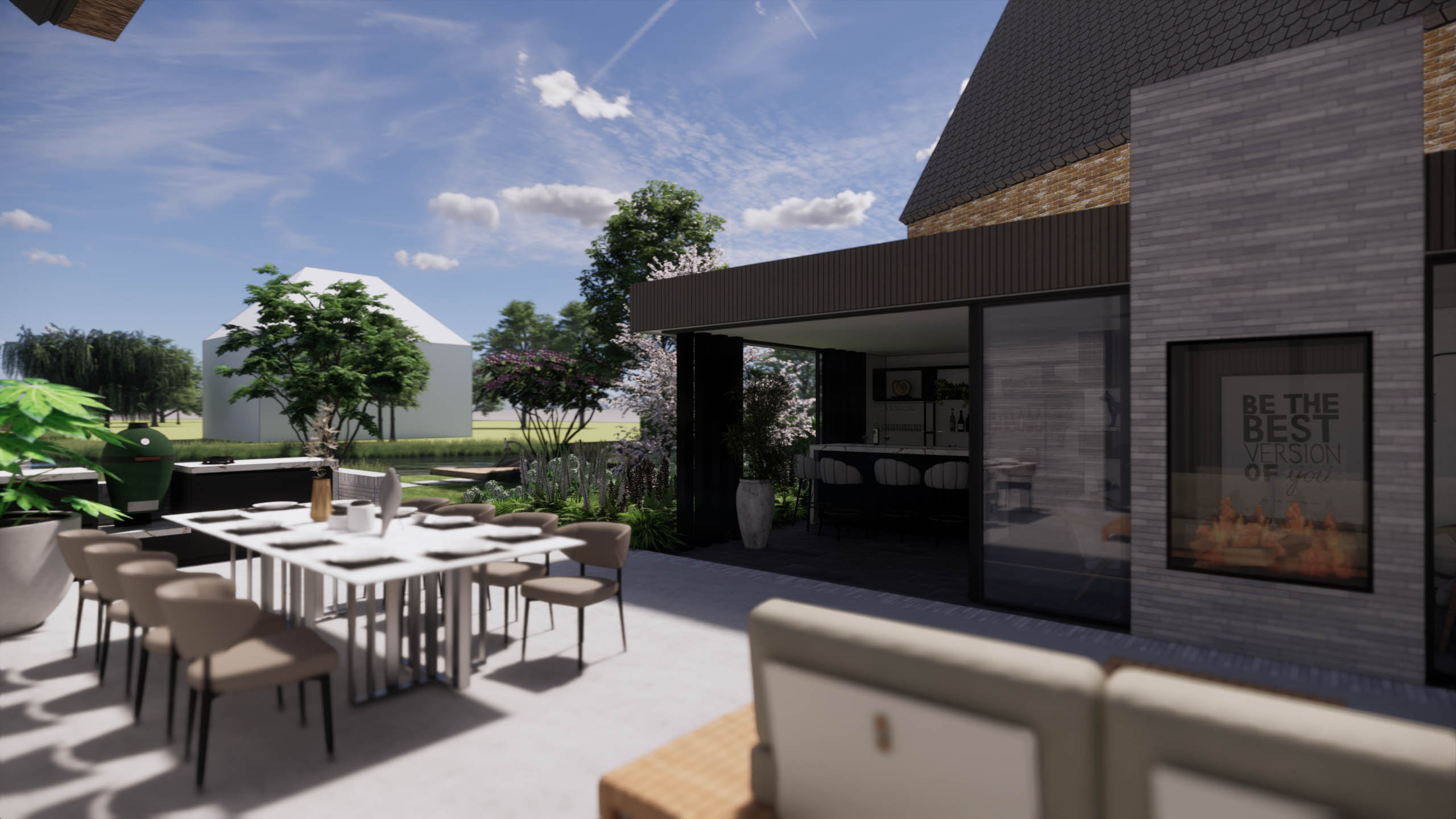 Strak tuinontwerp Strak tuinontwerp
